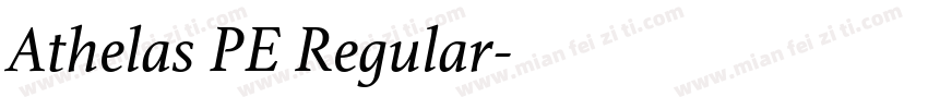 Athelas PE Regular字体转换